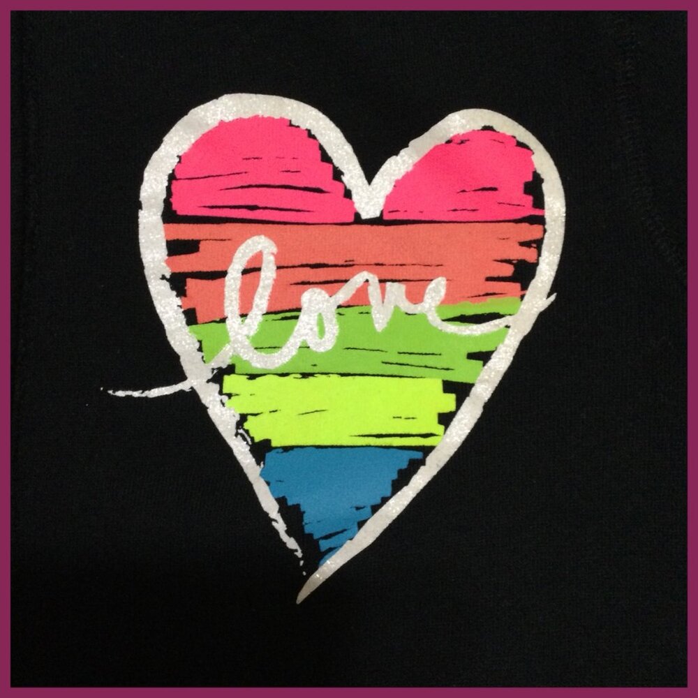 Neon Heart Hoody, sz M